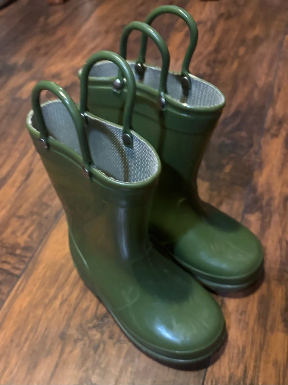 Kids Green Waterproof Rain Boots